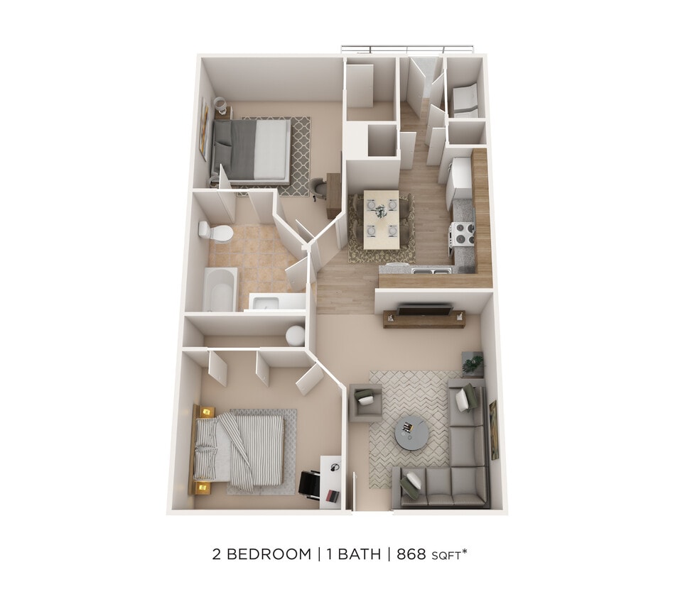 Floor Plan - Two Bedroom