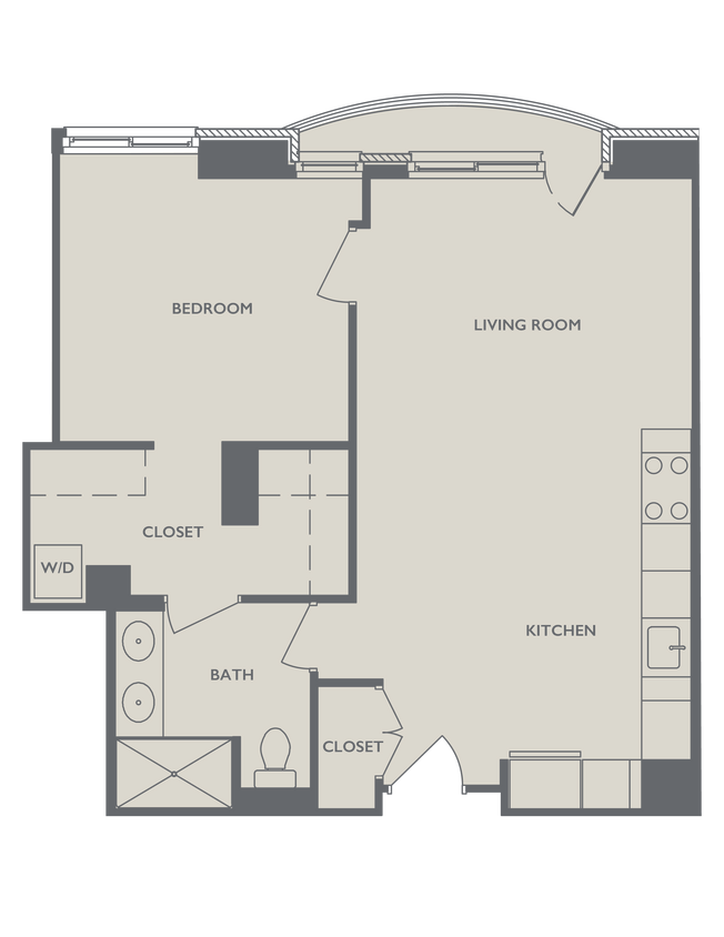 Floor Plan - One Bedroom C