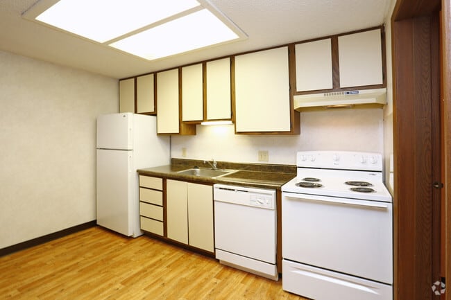 1BR,1BA-576 SF Kitchen - Woodlands (PA)