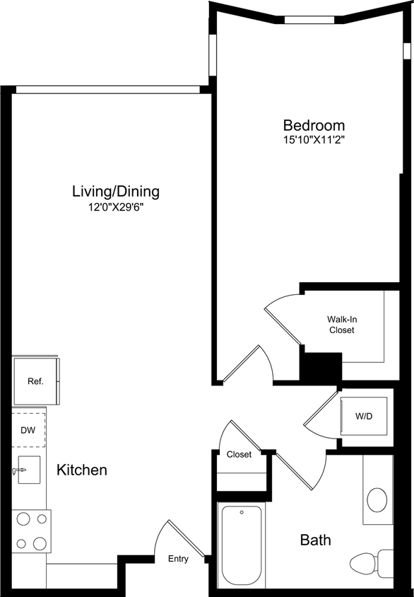 Floor Plan - 1A - Curved