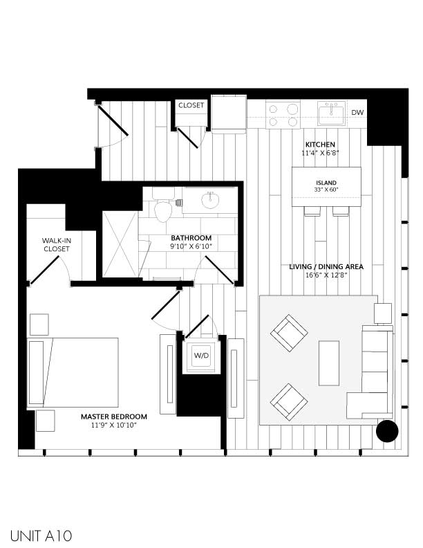 A10 - 1-Bedroom 1-Bathroom | 694