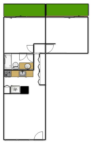 2BR/1BA - 2 Bedroom/1 Bath