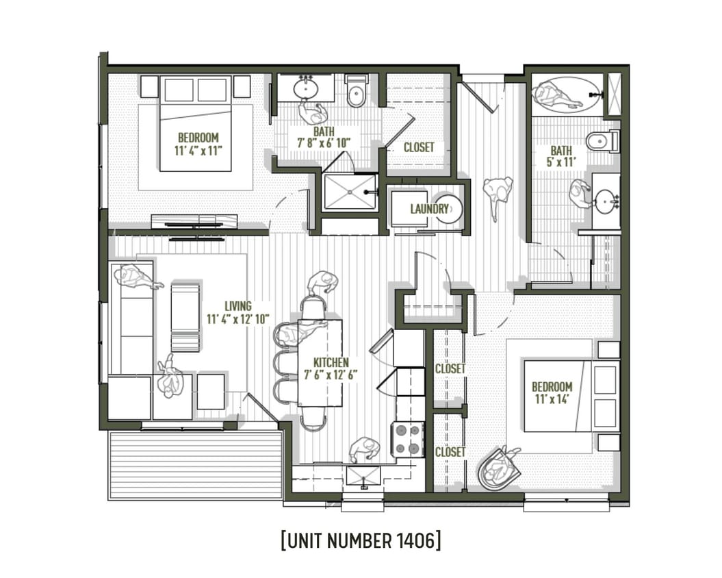 Floor Plan - West 8th - Opal