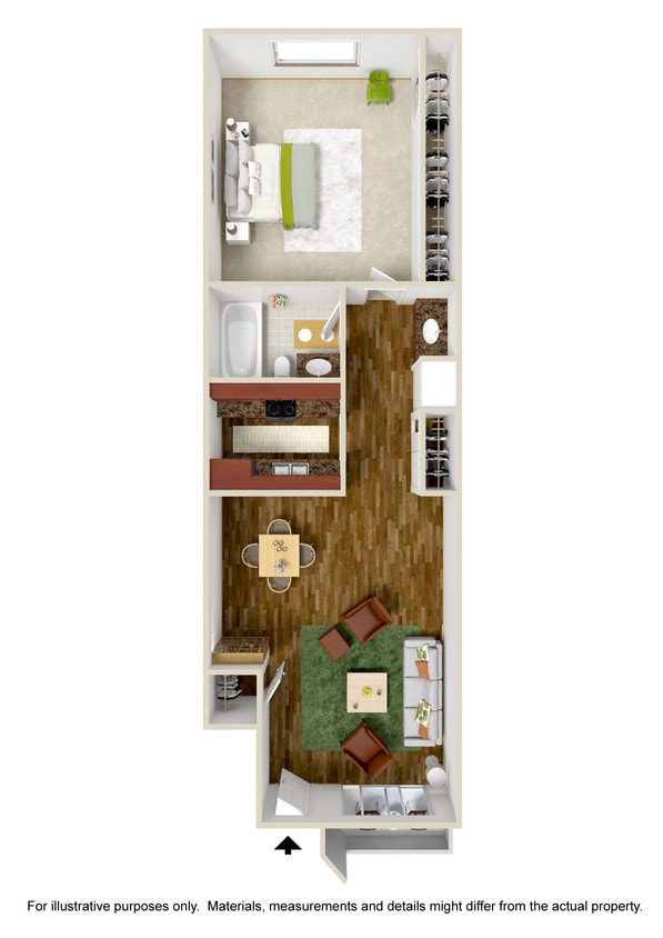 Floor Plan - 1 Bedroom or 1 Bedroom with Loft