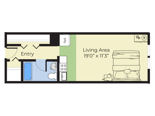 Dover - Studio, 300 sq ft - Dover