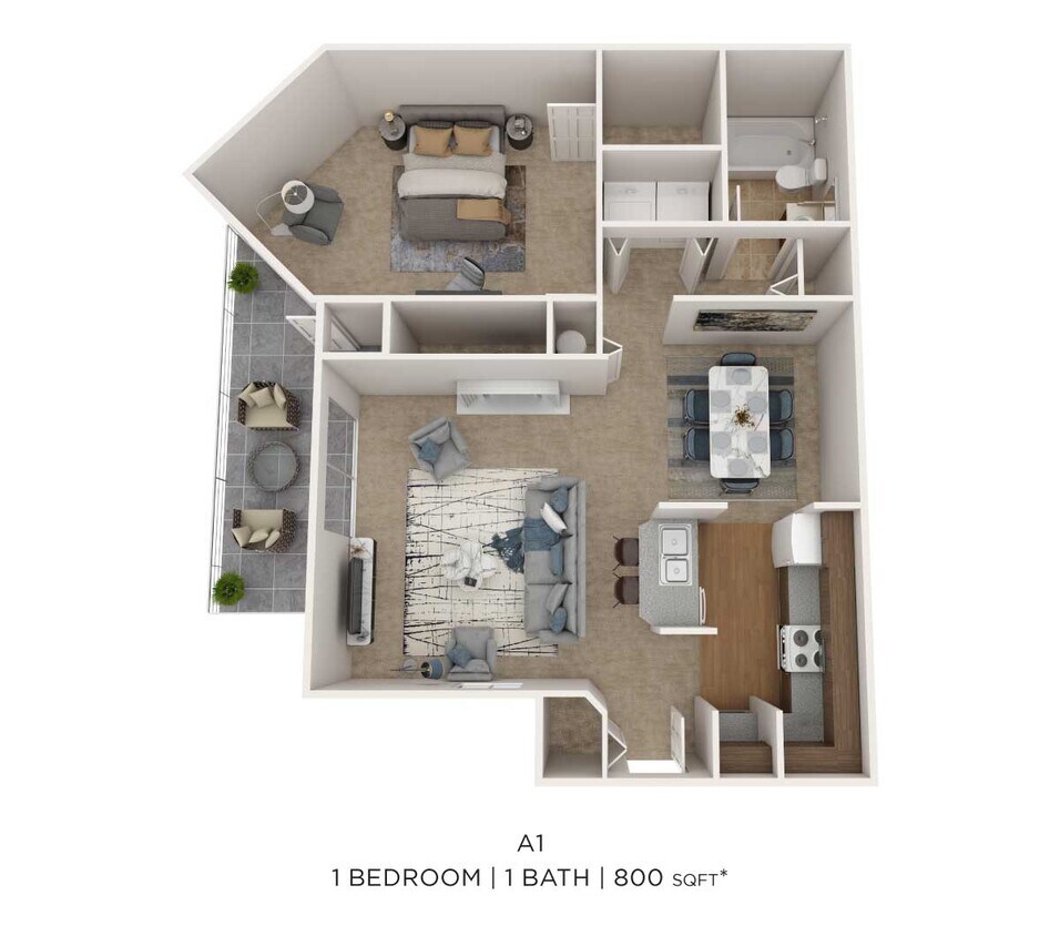 Floor Plan - One Bedroom