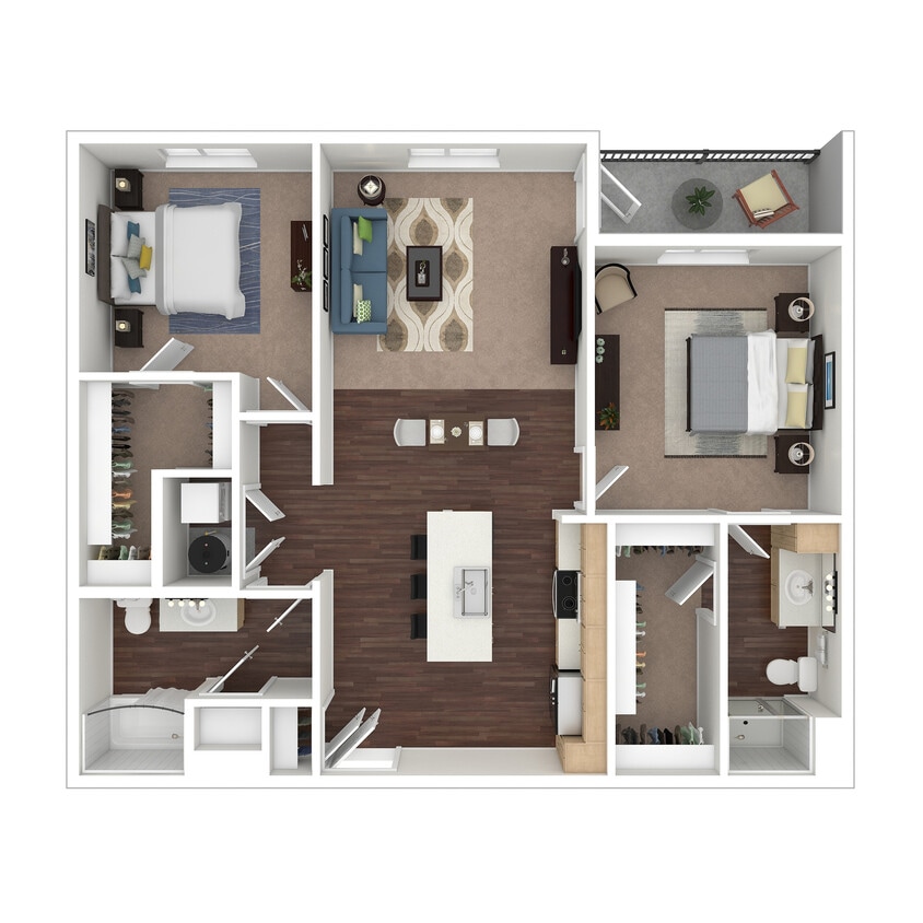 B1 3D Floor Plan - B1