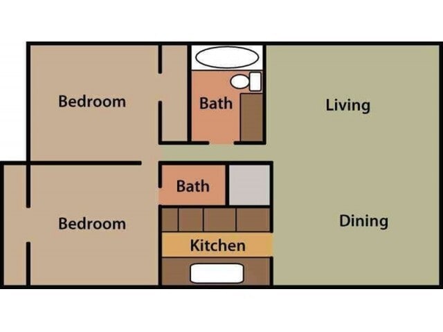 2 Bed 1.5 Bath - 2 Bed 1.5 Bath