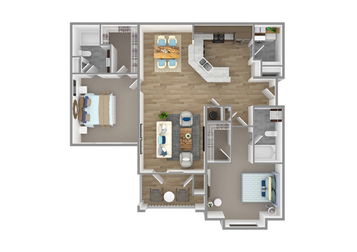 Juniper_2Bed_2Bath_1192 sq ft - B1 Juniper - 2 Bedroom, 2 Bathroom