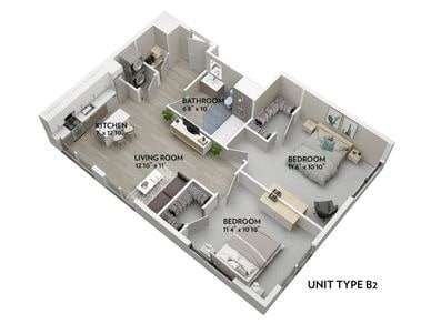 B2 - 786 Sq. Ft. - B2