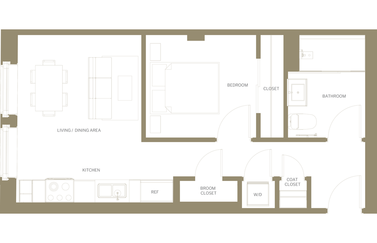 Floor Plan - One Bedroom A