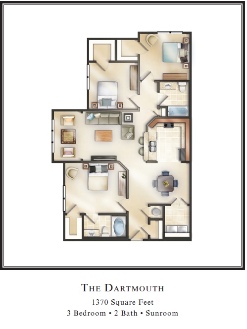 Floor Plan - The Dartmouth with Sunroom