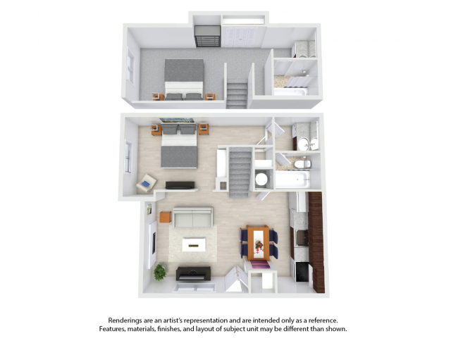 Floor Plan - 2 Bedroom Loft
