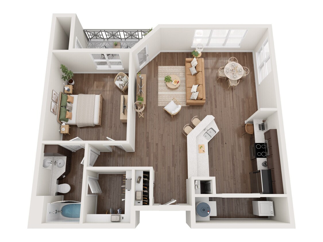 Hideaway floor plan Emory Old Town - Hideaway