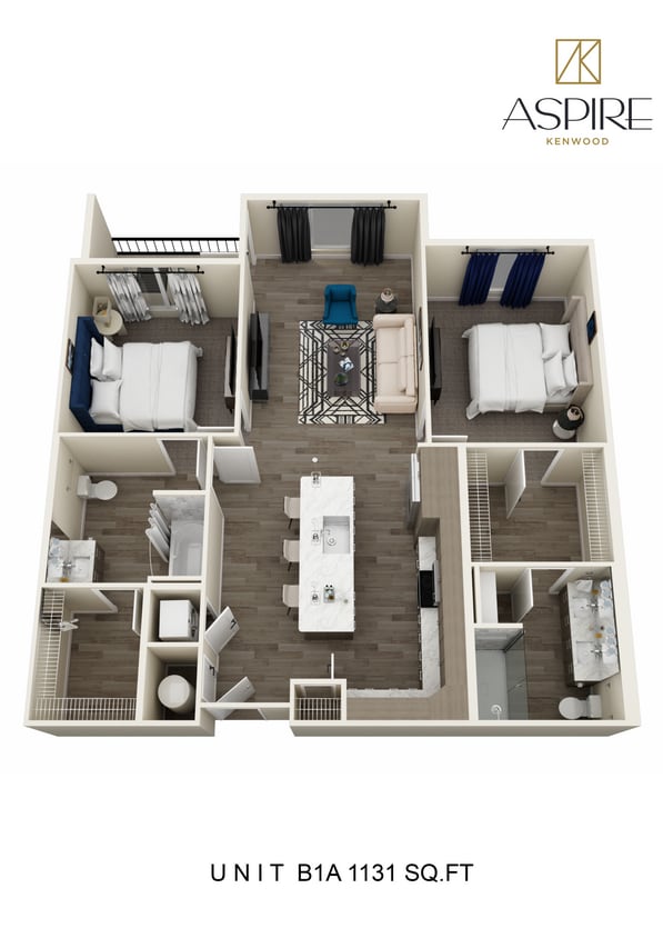 5593-AspireKenwood_Unit B1A_Floorplan.jpg - Two Bedroom