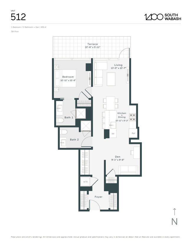D3 floor plan 1400 Wabash - D3