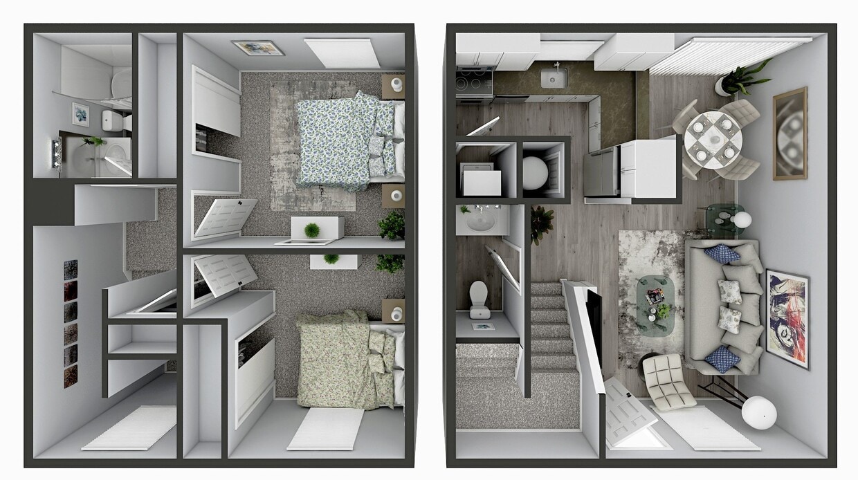 Floor Plan - TL 2BR Ren NO WDThe Landings