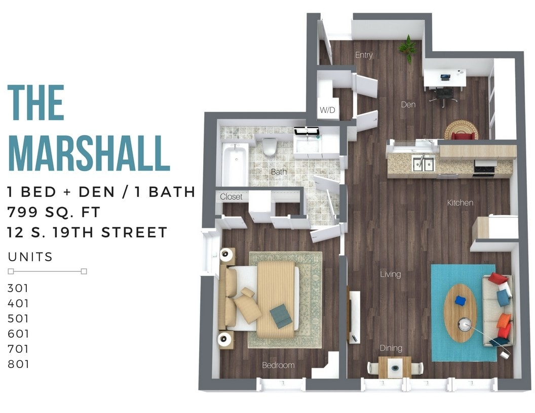 Floor Plan - The Marshall (Overview-City Side)
