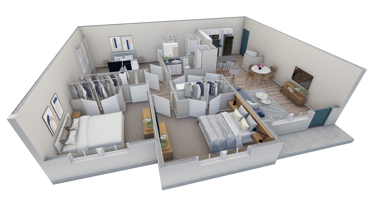Floor Plan - 3-2 BR Horizon Overlook