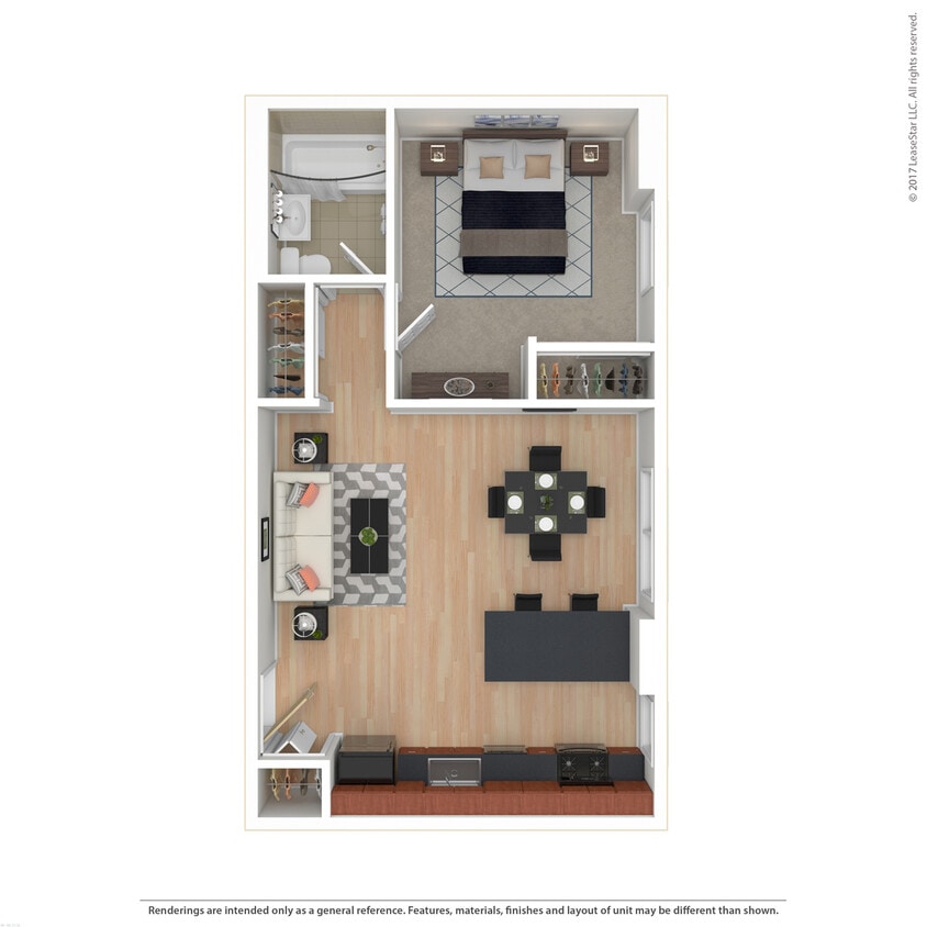 Floor Plan - 1 Bedroom