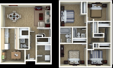 4BR/2.5BA - Active Military = BAH Pricing