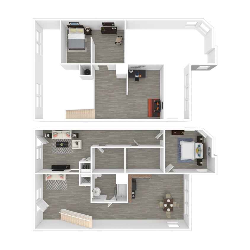 Floor Plan - Two Bedroom Live-Work Loft