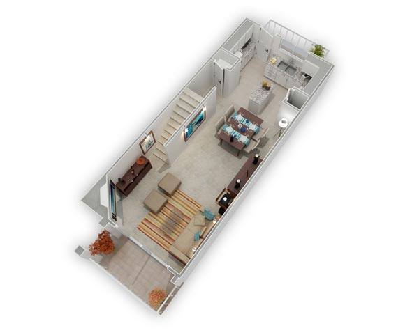 Floor Plan - Spinnaker Townhome - Renovated