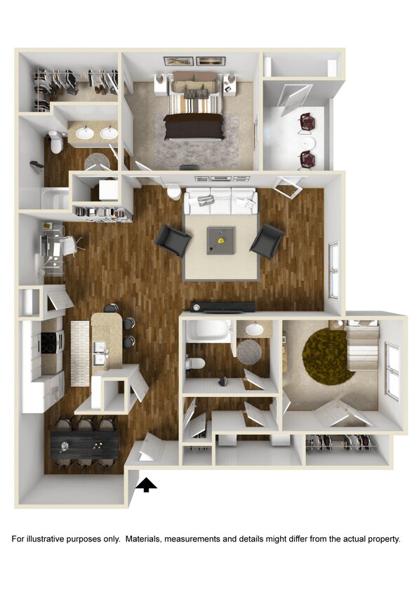 Floor Plan - Two Bedroom W-Study