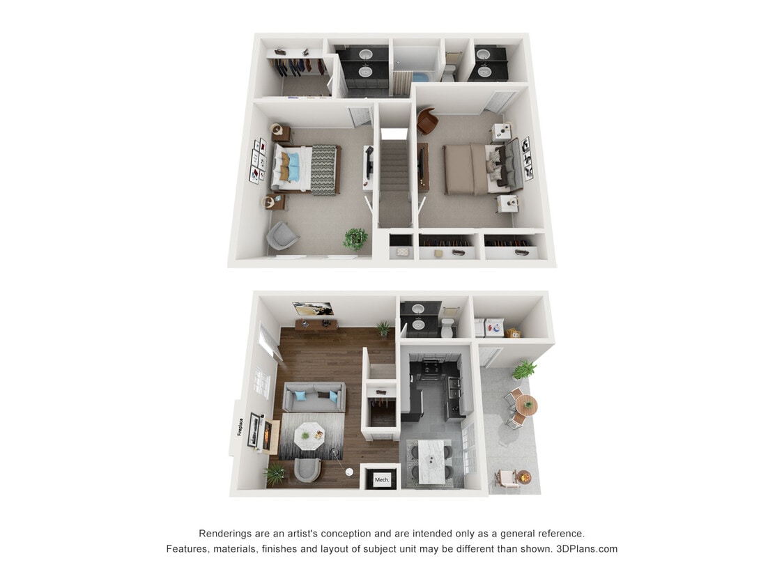 Floor Plan - 2 Bedroom 1.5 Bath