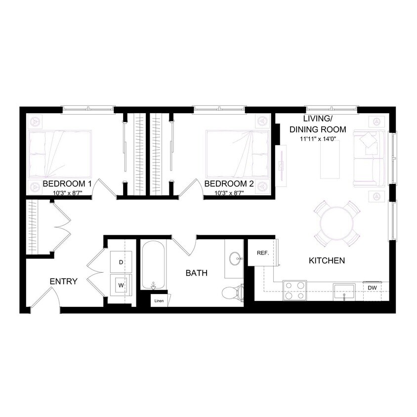 Floor Plan - B6 Furnished