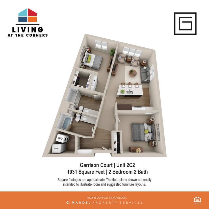 Garrison Court Unit Style 2C2 - 2C2