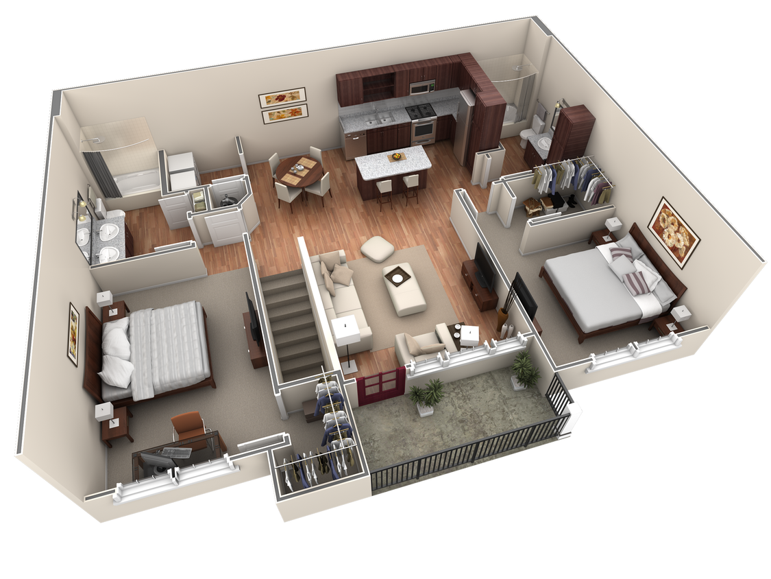 Floor Plan - 2 BR Grand Overlook Garage