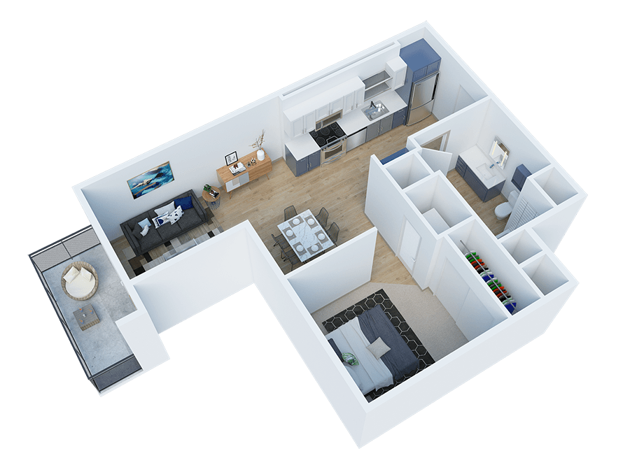 Floor Plan - I Bedroom J