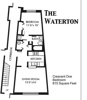 Waterton | 1 Bed 1 Bath | 615 sqft - One Bedroom-615 sqft