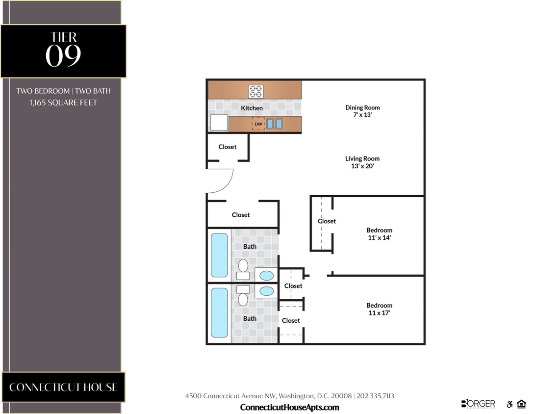 Floor Plan - 2 Bedroom - 09 Tier