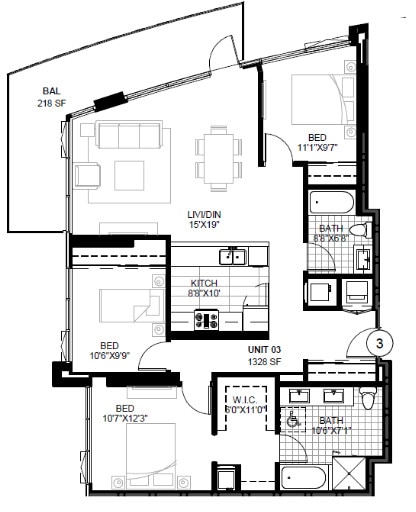 Floor Plan - SPIRE 3B