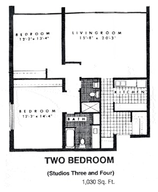 2BR/2BA - 2 Bedroom