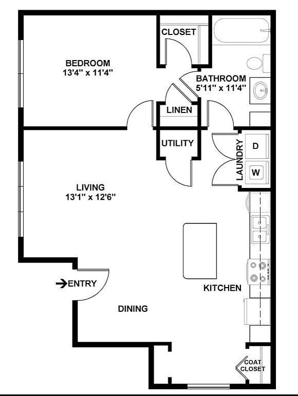 A2 Floorplan with Dimensions - A2