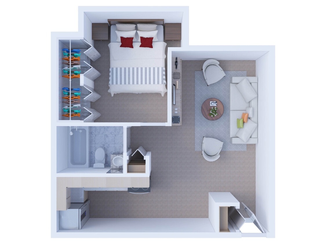 Floor Plan - One Bedroom Floor Plan A2