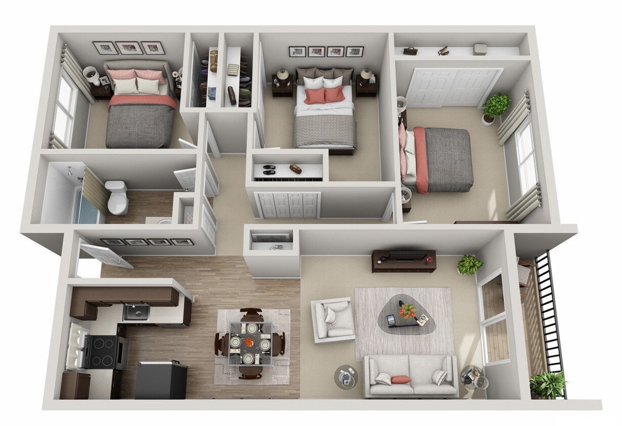Floor Plan - 3 BEDROOM RENO