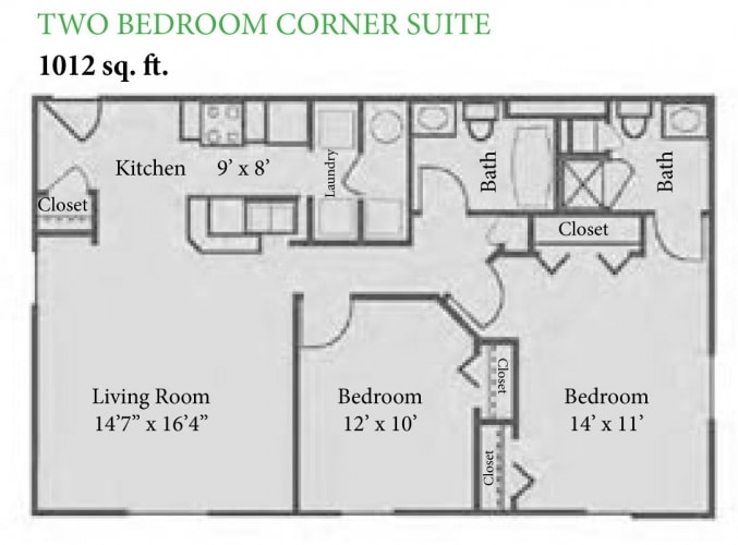2 BR CS - 2 Bedroom Corner