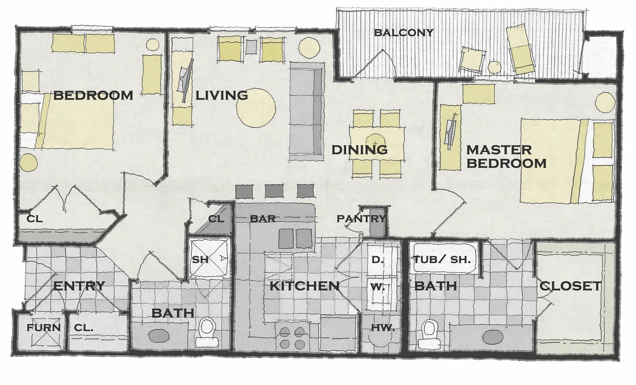 Floor Plan - Two Bedroom