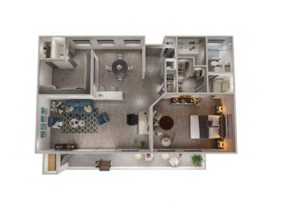 Floor Plan - 1x1 Penthouse