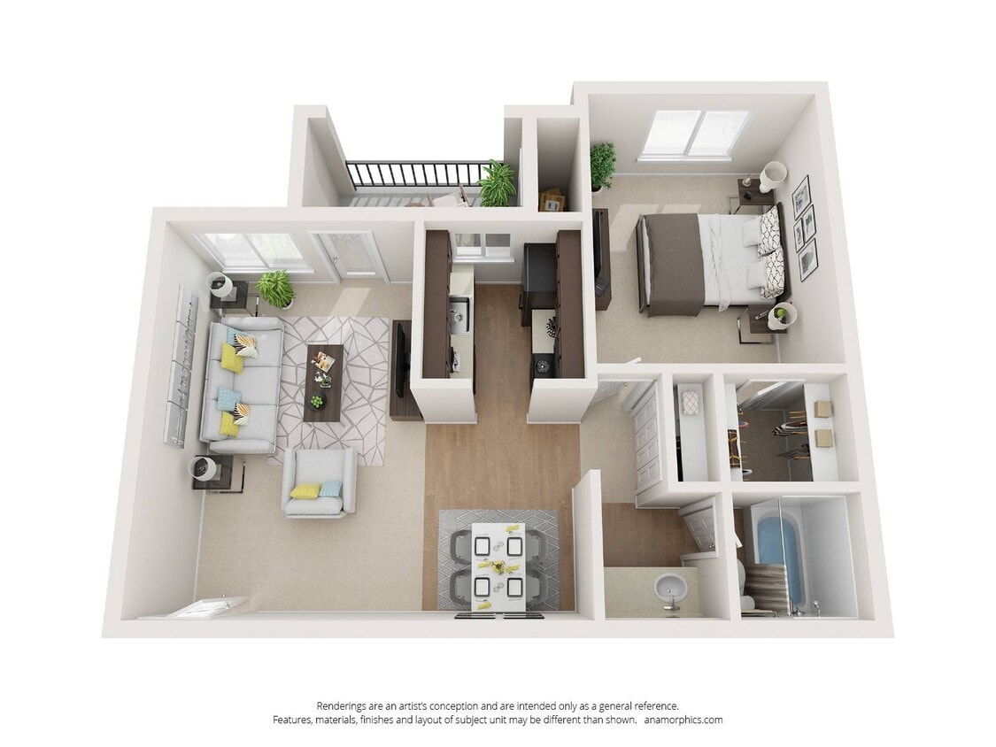 Floor Plan - 1 bed 1bath lg