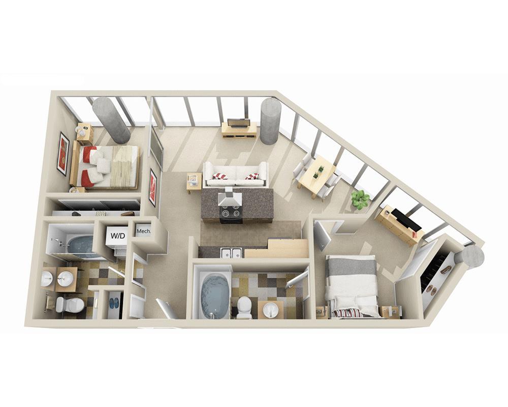 Floor Plan - Midrise B2B