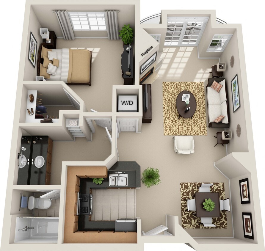 Floor Plan - One Bedroom A