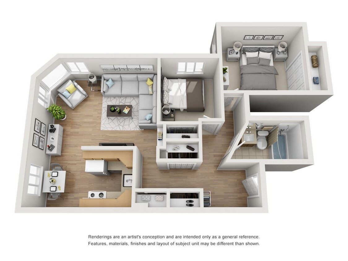 2x1 floor plan Park Plaza - 2x1