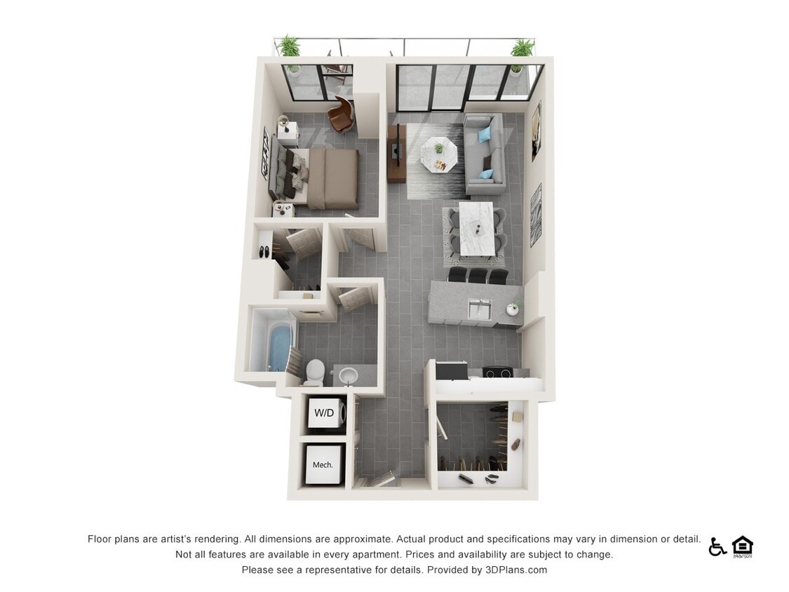 Floor Plan - One Bedroom B