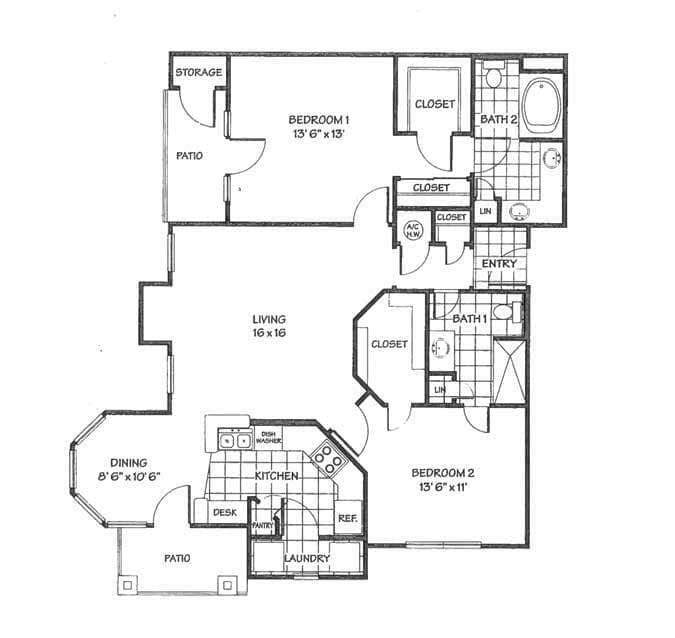 Floor Plan - 2E - Naples