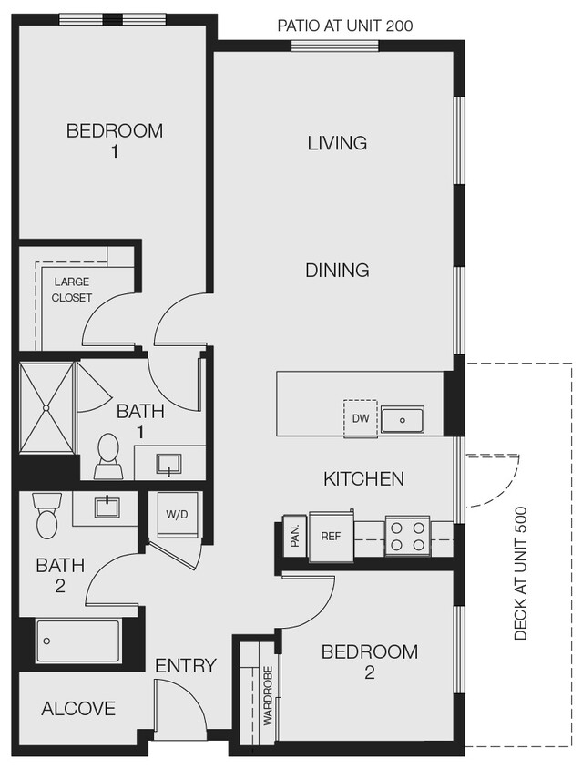 Floor Plan - 2x2 2G